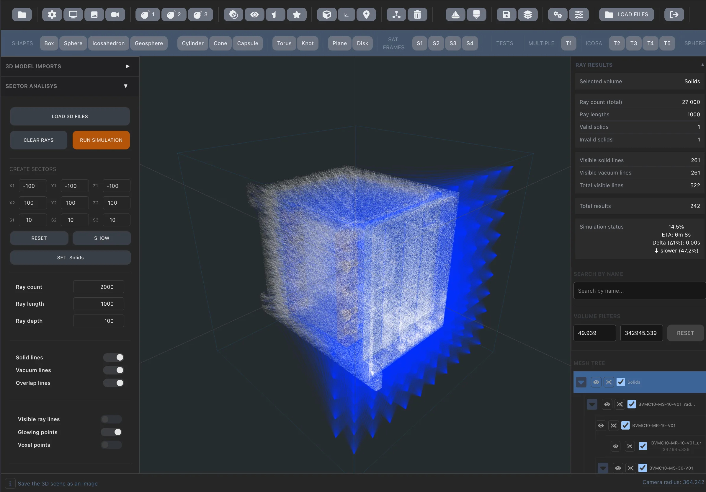Sector Tool software interface preview